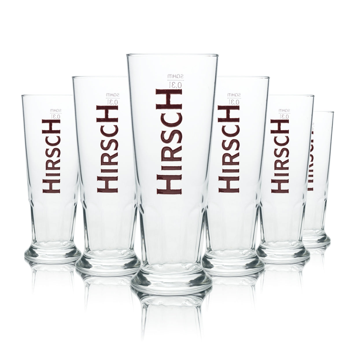 6x Hirsch Bräu szklanka do piwa 0,3l kufel Habsburg Sahm kieliszek puchar tulipan browar