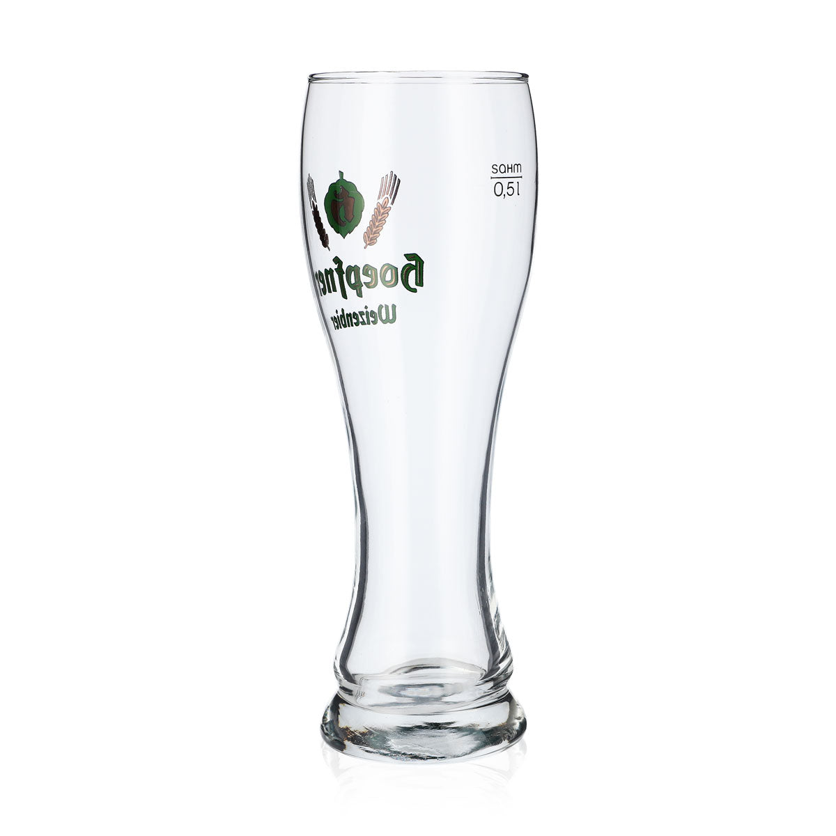6x szklanka do piwa Hoepfner 0,5 l Szklanka do piwa pszenicznego z zielonym logo Sahm Walchensee – Widok 4