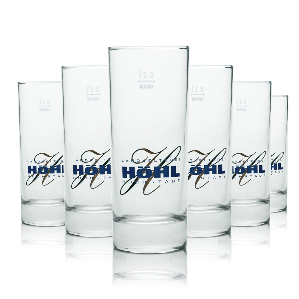 6x Höhl szklanka 0,2l long drink szklanki cydr miód pitny cydr moszcz gastro