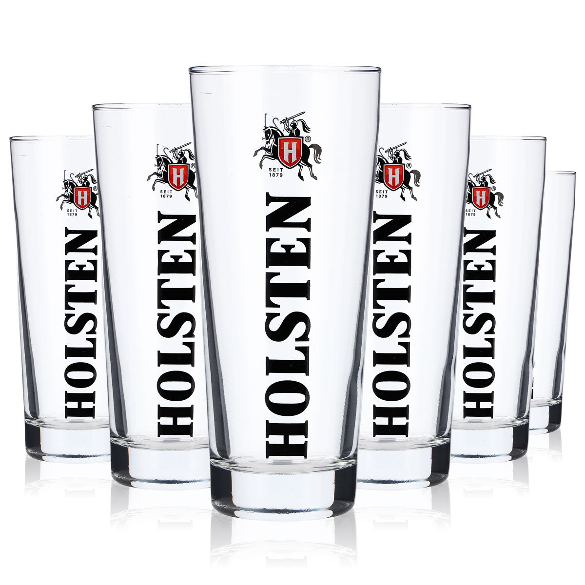 6x szklanka do piwa Holsten 0,2 l Willli-Becher Szklanki do piwa Logo czarne pionowe – Widok 5