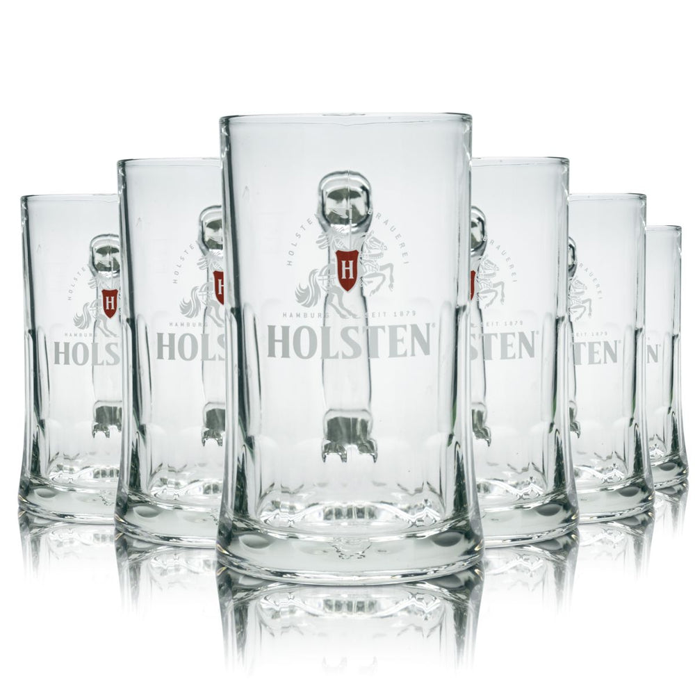 6x szklanka do piwa Holsten 0,5 litra konturowy kufel do piwa zestaw szklanek do piwa browar pilzner