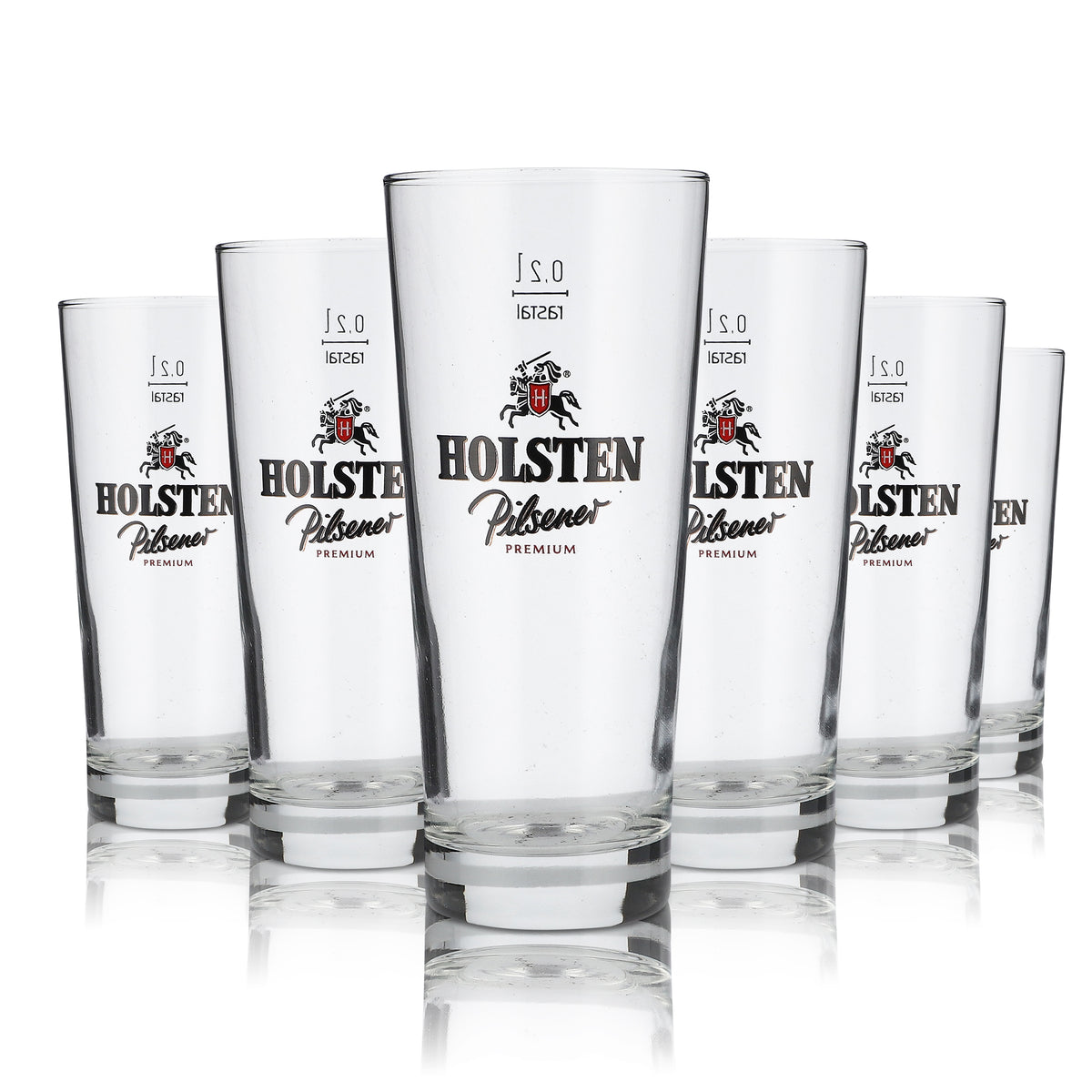 6x szklanka Holsten 0,2 l Premium Pilsener Willi Becher zestaw szklanek do piwa Browar – Widok 4
