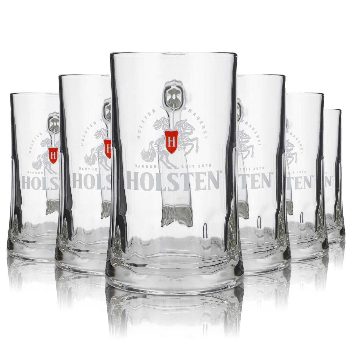 6x szkło Holsten 0,4l kufel do piwa zestaw szklanek do piwa pilzner browar