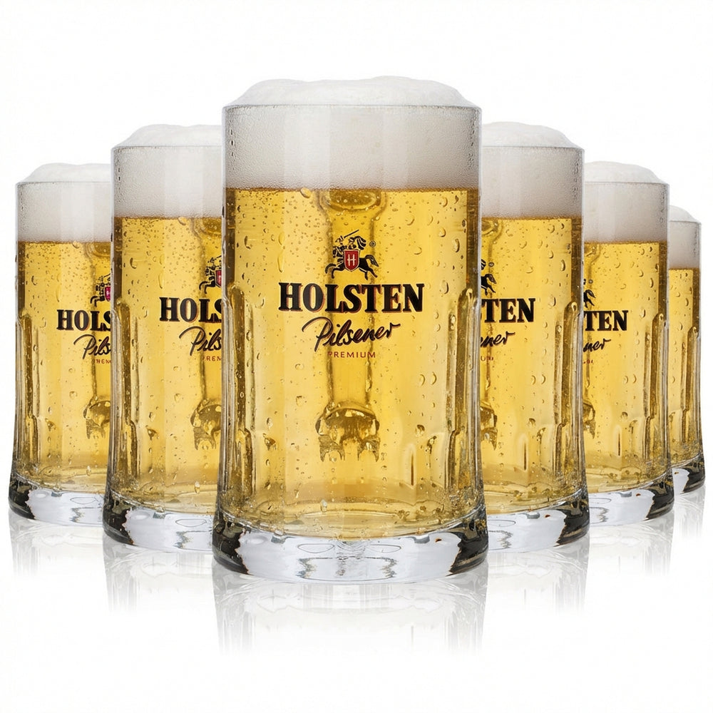 6x szklanka do piwa Holsten 0,5 l Premium Pilsener Salzburg Seidel Humpen zestaw szklanek