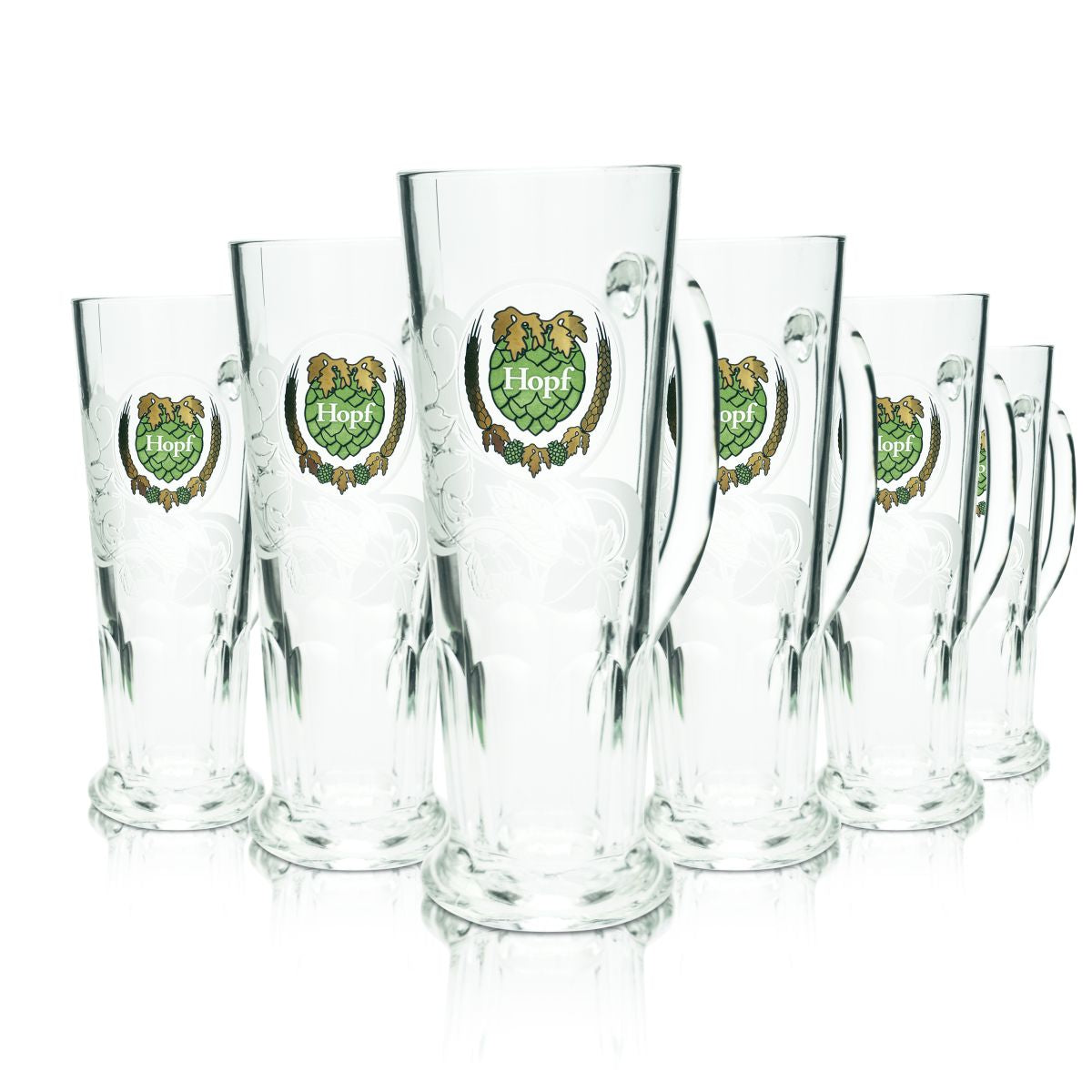 6x Hopf szklanka do piwa 0.5l szklanka konturowa kufel do piwa zestaw szklanek do piwa browar