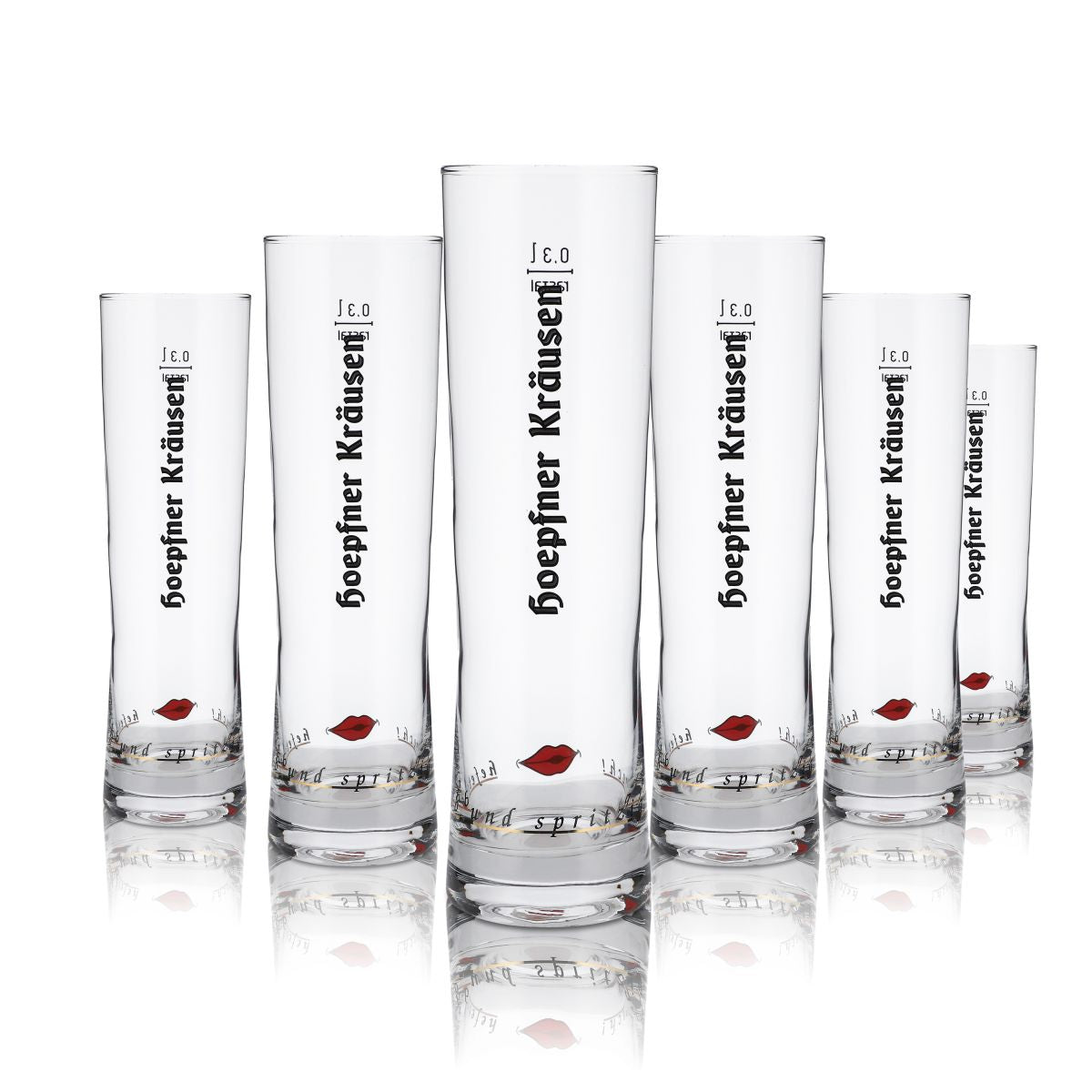 6x Höpfner Szklanka 0,3 l Szklanka do piwa Szklanki do piwa Zestaw szklanek Browar Karlsruhe