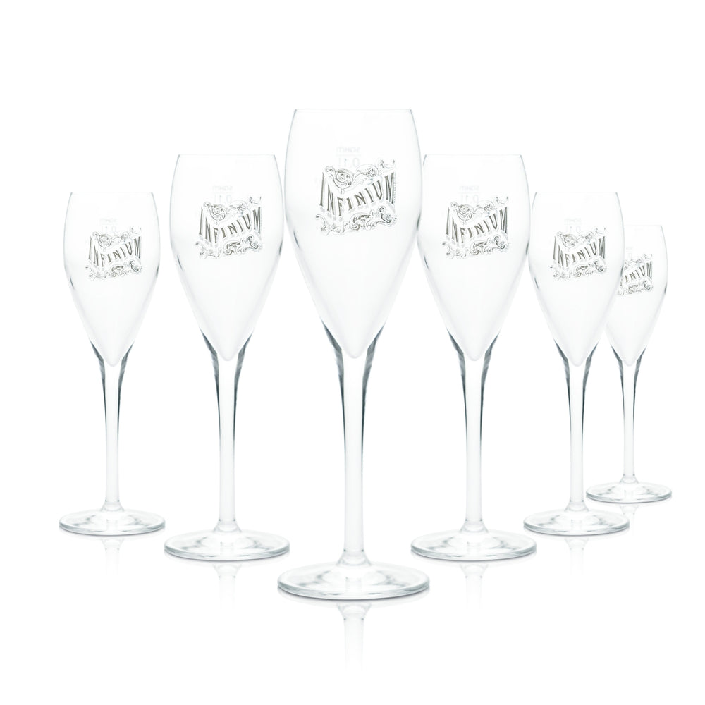 6x Infinium Glass 0.1l Champagne Beer Goblet Flute Champagne Glasses Samuel Adams