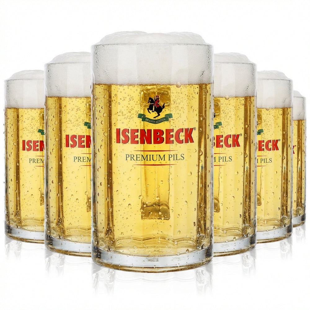 6x kufel do piwa Isenbeck 0,5 l z uchwytem Glückauf Seidel Rastal
