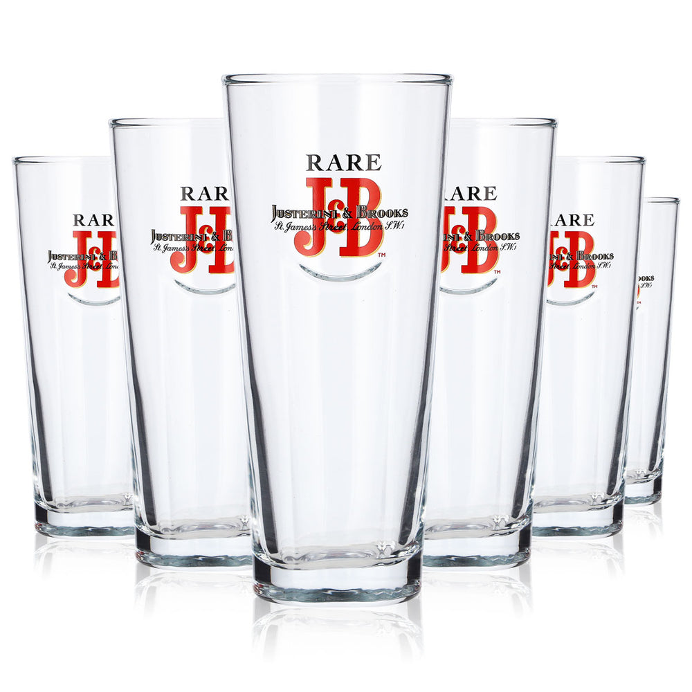 6 szklanek do whisky J&B o pojemności 0,2 l, szklanki typu long drink Justerini & Brooks LDG (zestaw 6 sztuk)