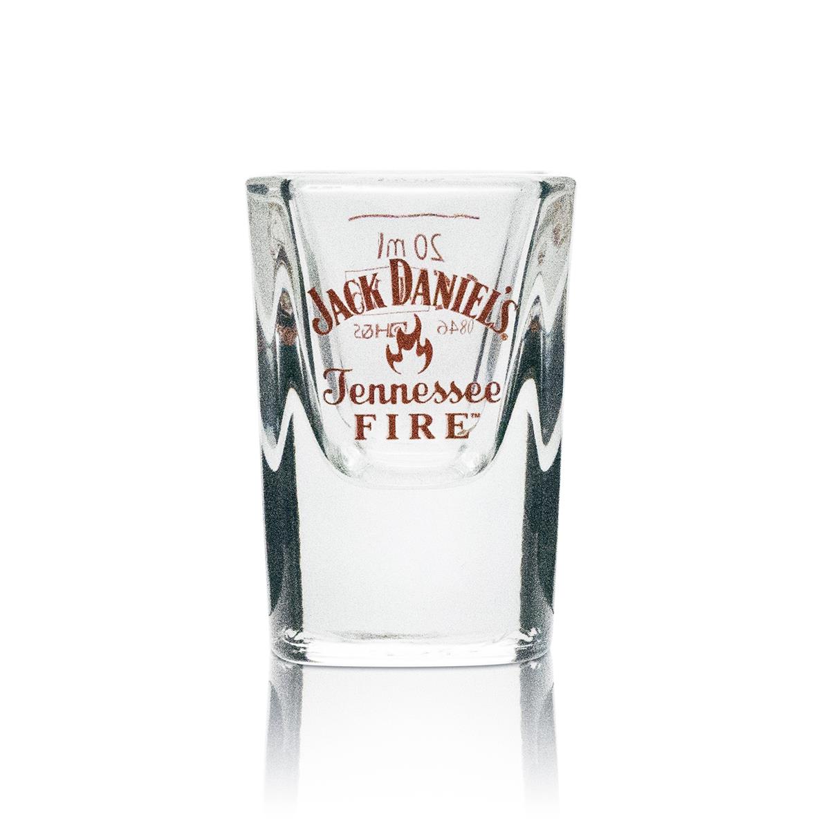 6x Jack Daniels Fire Shotglas 2cl Kieliszki do whisky Kurze Stamper Kalibrowane Gastro – Widok 2