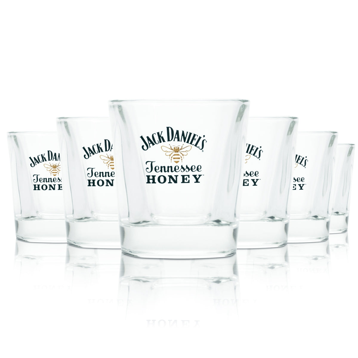 6x Jack Daniels szklanka 0,27l Whiskey szklanka szklanka Tennessee HoneyGold Bourbon