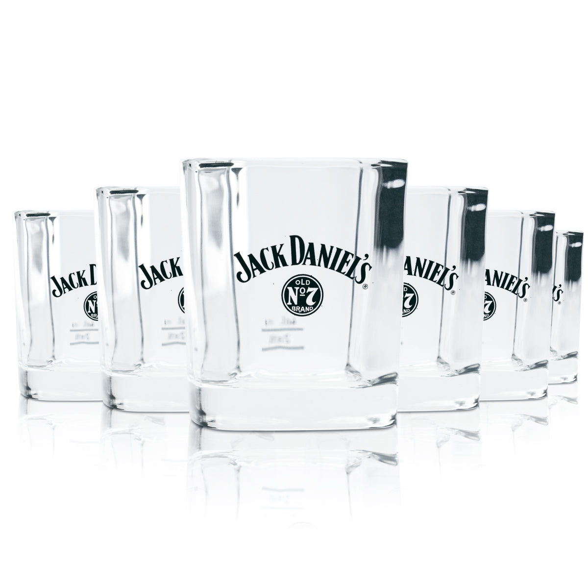 6x szklanka do whiskey Jack Daniels 0,2l kwadratowa szklanka Longdrink No. 7 Gastro