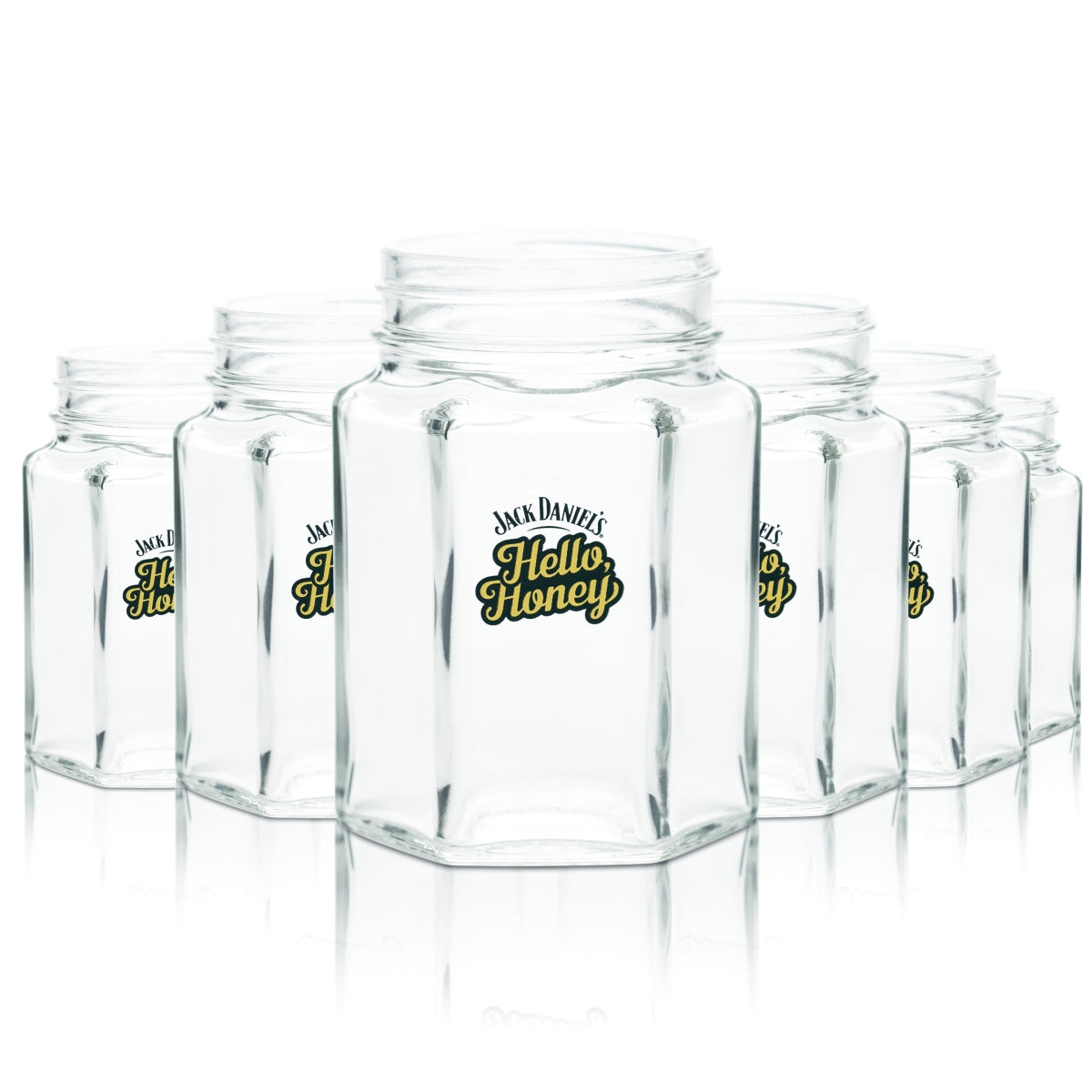 6 kieliszków do koktajli Jack Daniels Honey Mason Jar Glass 0,4l Longdrink