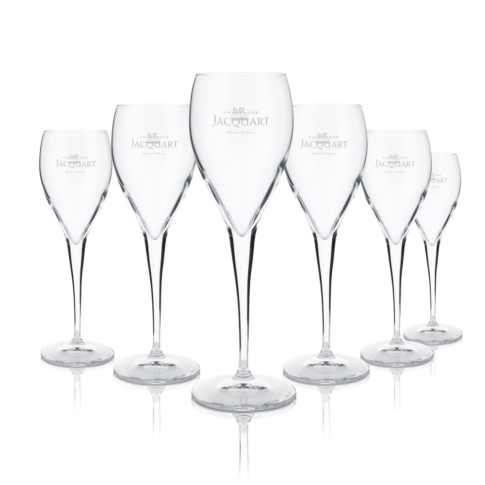 6x Jacquart Szklanka 0,1 l Kieliszek do szampana Kieliszek z kalibrem Zestaw szklanek Szampan Secco