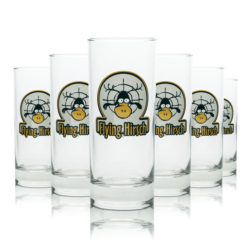 6x Jägermeister Liqueur Glass Flying Stag Red Bull Glasses Longdrink Shot Energy