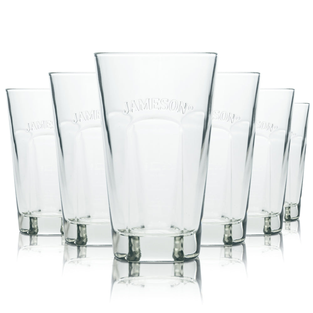 6x Jameson Whiskey Glass 0.3l Tumbler Relief Contour Longdrink Szklanki koktajlowe Bar