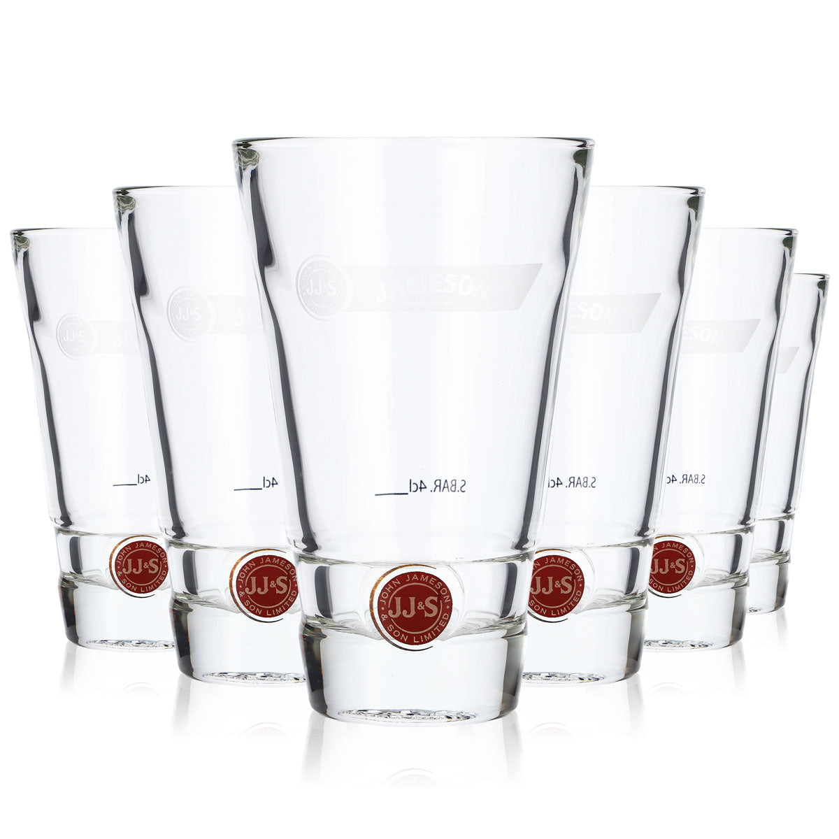 6x Jameson Whiskey Glass Longdrink Kieliszki do whisky 4 cl czerwone logo – Widok 6
