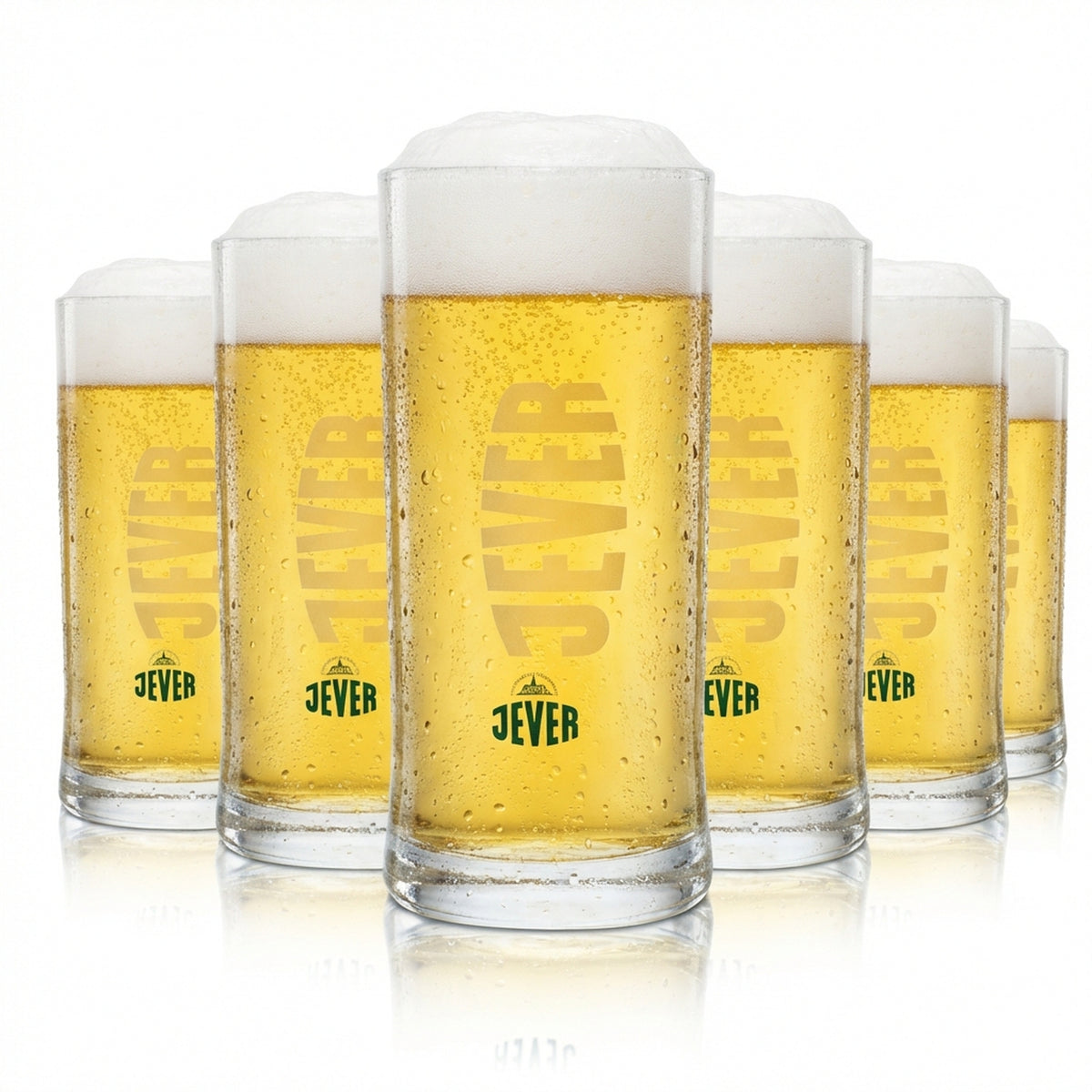 6x Jever Glass 0,2l Kufel do piwa Bar Gauged Gastro Pils Fries Herb Bar