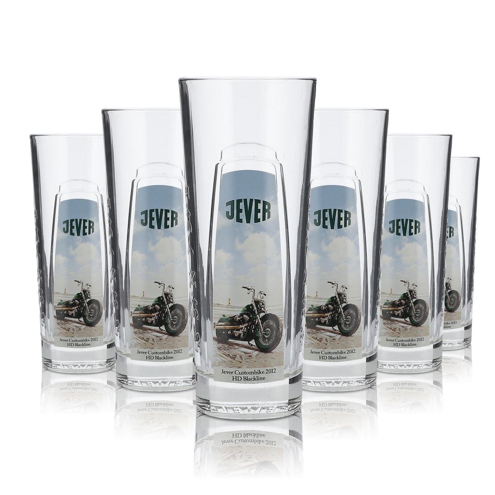 6x Jever Kolekcjonerska szklanka edycja specjalna 0,4 l Harley Days Custom Bike HDV Rod 2012