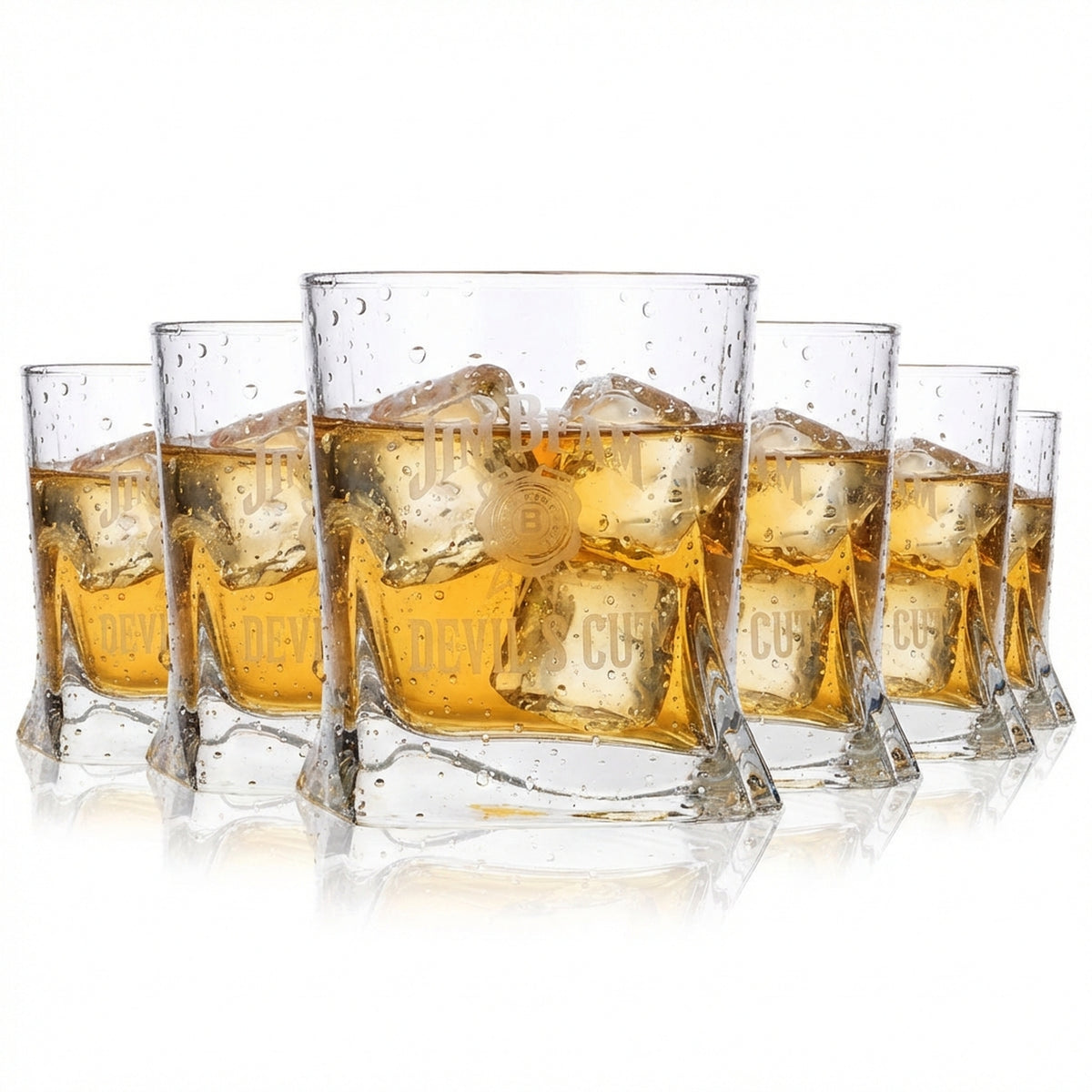 6x szklanki do whisky Jim Beam 0,27 l, szklanki typu tumbler „Devils Cut”