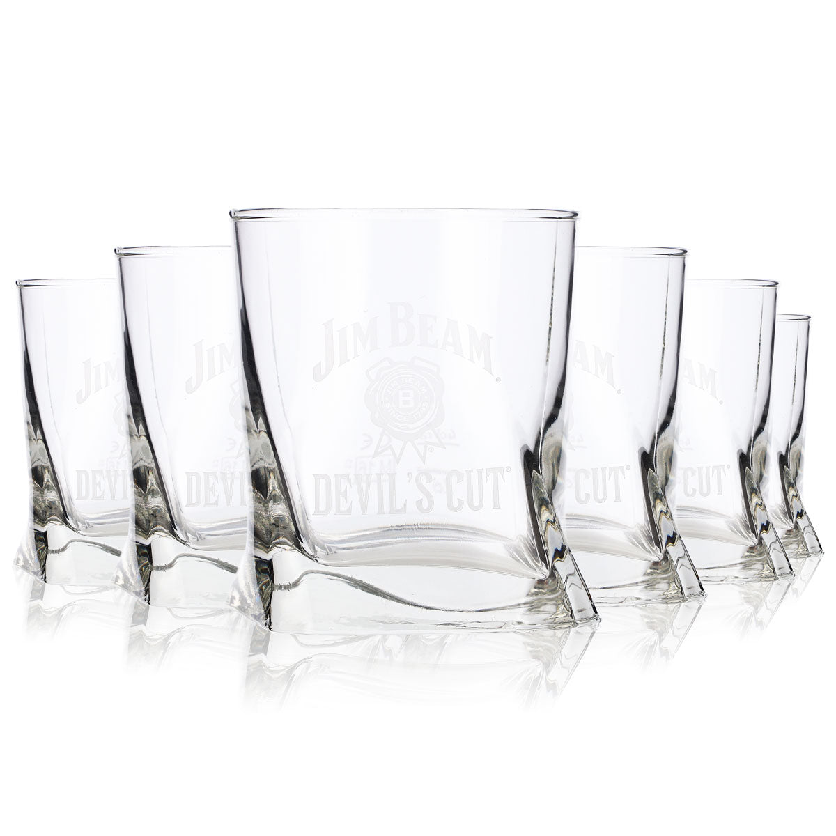 6x szklanki do whisky Jim Beam 0,27 l, szklanki typu tumbler „Devils Cut” – Widok 6