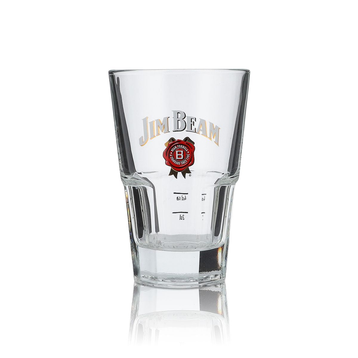 6x kieliszki do whisky Jim Beam Kieliszki do drinków długich Czerwone logo Podpis na dnie – Widok 2