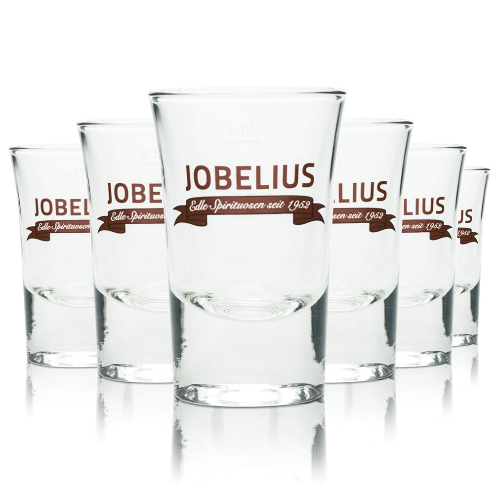 6x Jobelius Schnapps kieliszek 2cl Stamper Shot glasses Short spirits Brandies noble