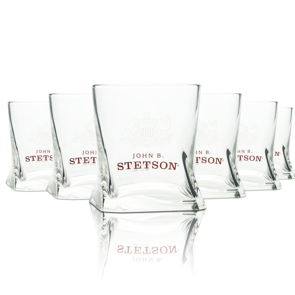 6x John B Stetson Szklanka do Whiskey 0.35l Szklanka do degustacji na lodzie Ameryka