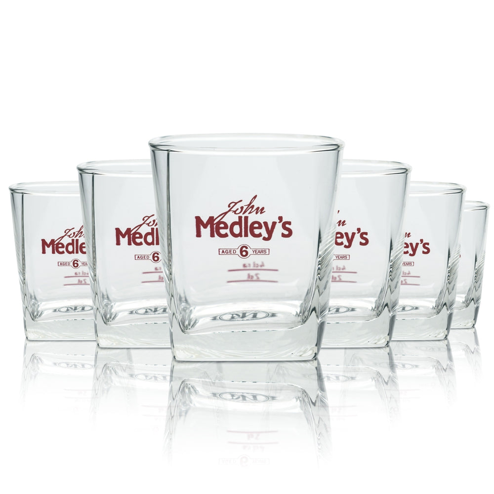 6x John Medley's Whiskey Glass 0.2l Szklanka do whiskey Szklanki do degustacji Bourbon