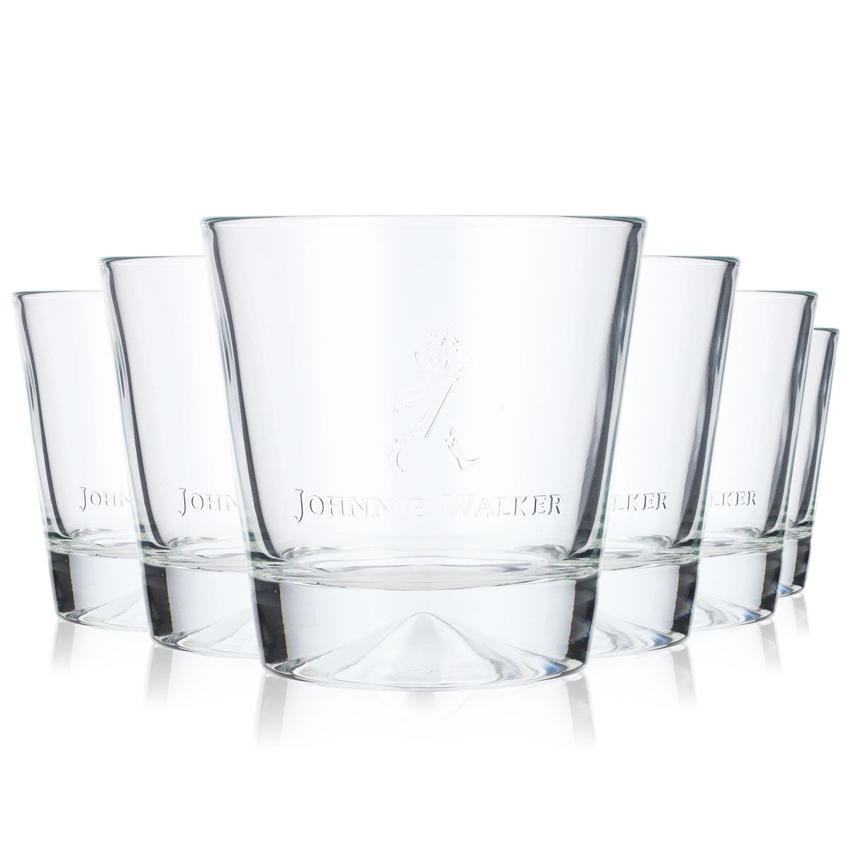 6x szklanka do whisky Johnnie Walker 0,2 l Tumbler Szklanki do whisky Logo Relief