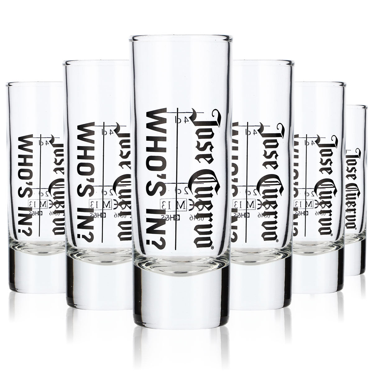 6x Jose Cuervo Tequila Szklanka 2cl/4cl Szklanka do shotów Stamper  „Who´s in” – Widok 6
