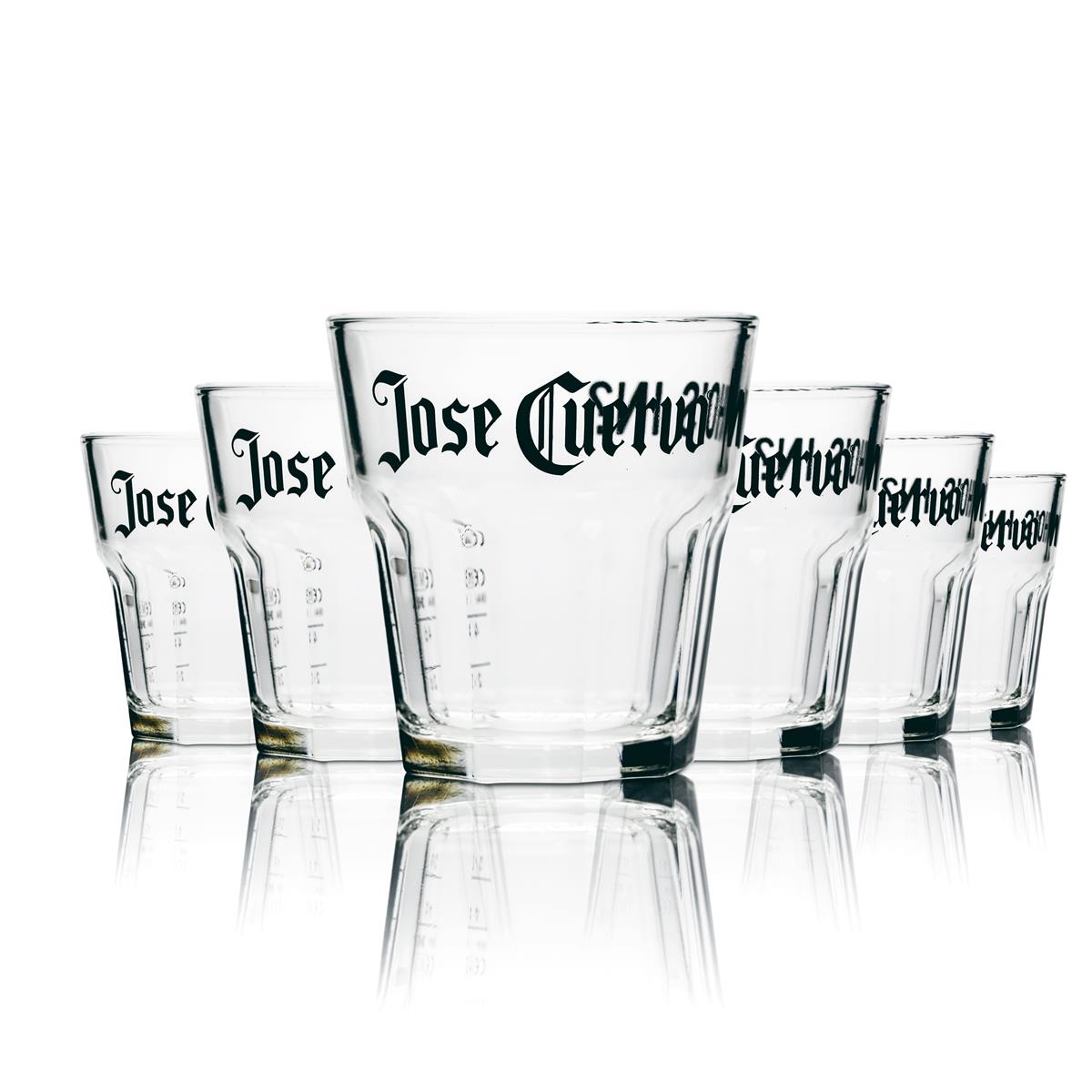 6x szklany kubek do tequili Jose Cuervo