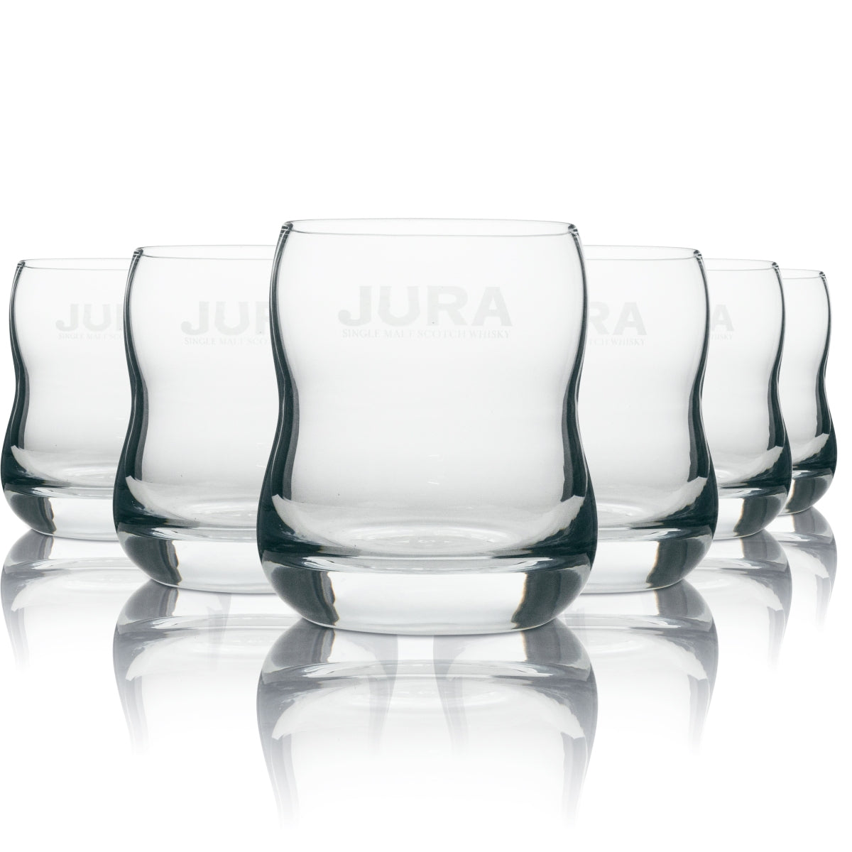 6x szklany kubek do whisky Jura z grubym dnem