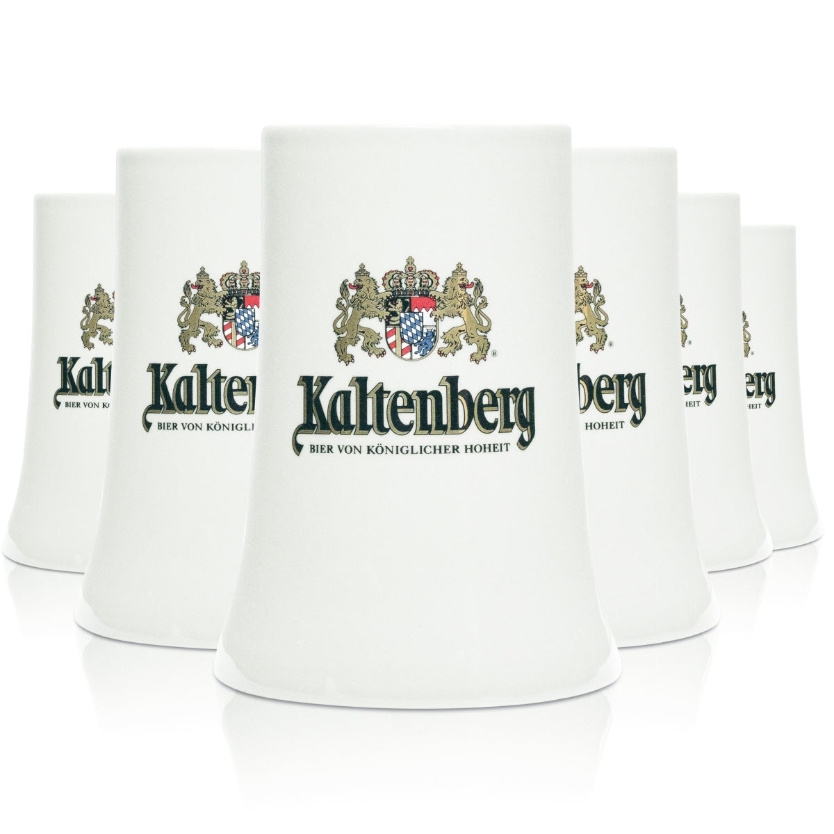 6x szklany gliniany kufel do piwa Kaltenberg 0,3l