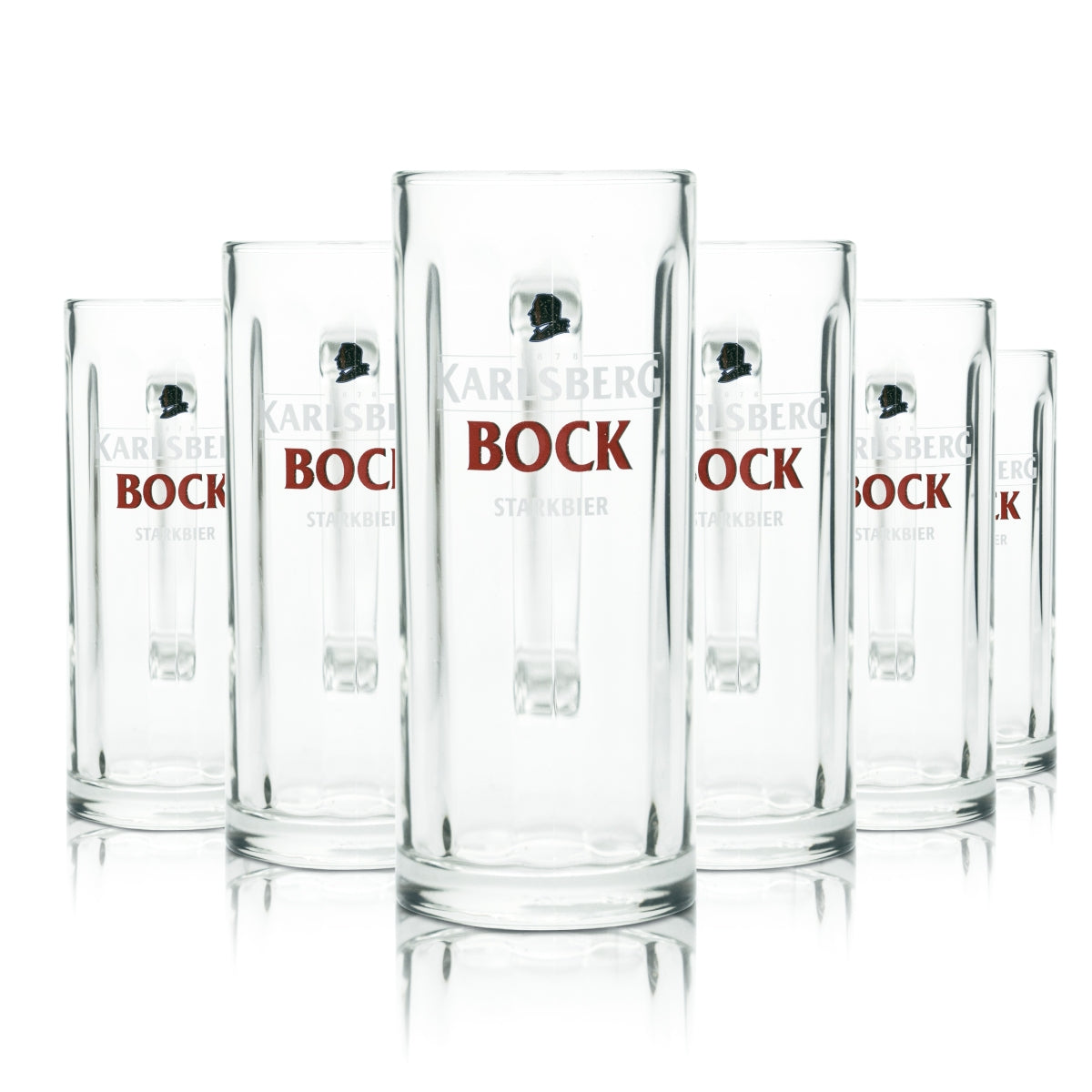 6x szklanka Karlsberg 0.3l kufel Bock mocne piwo szklanki konturowe kufel browar Seidel