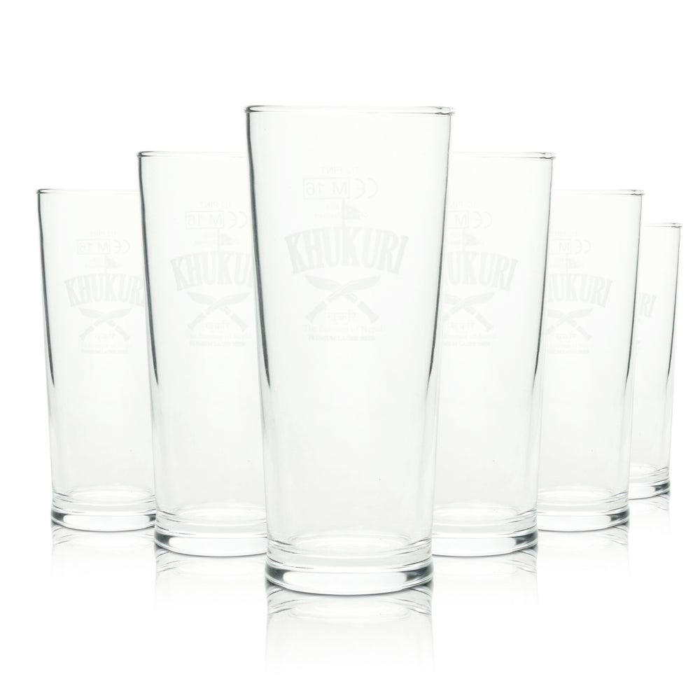 6x Szklanka do piwa Khukuri 0,3l 1/2 kufla Nepal Szklanki do piwa Lager warzone Anglia