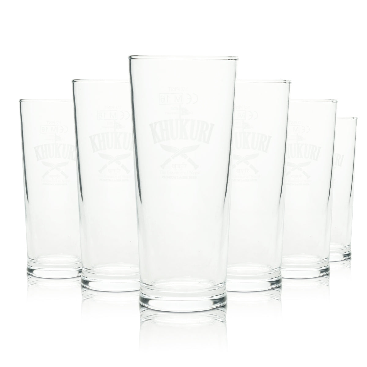 6x Szklanka do piwa Khukuri 0,3l 1/2 kufla Nepal Szklanki do piwa Lager warzone Anglia