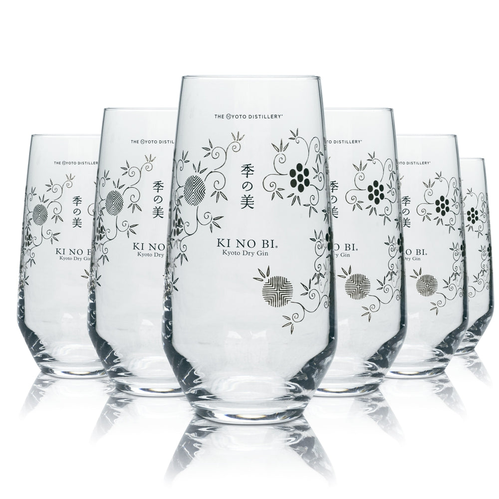6x Ki No Bi Gin Glass 0,3l Longdrink Glasses Kyoto Japan Cocktail Dry Gastro Bar