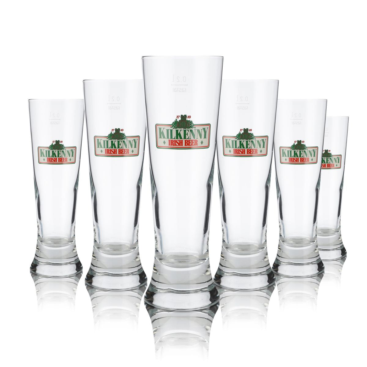 6x Kilkenny Szklanka 0,2 l Szklanka do piwa Szklanka do piwa typu pint Zestaw szklanek Irish Beer Cup Brewery UK