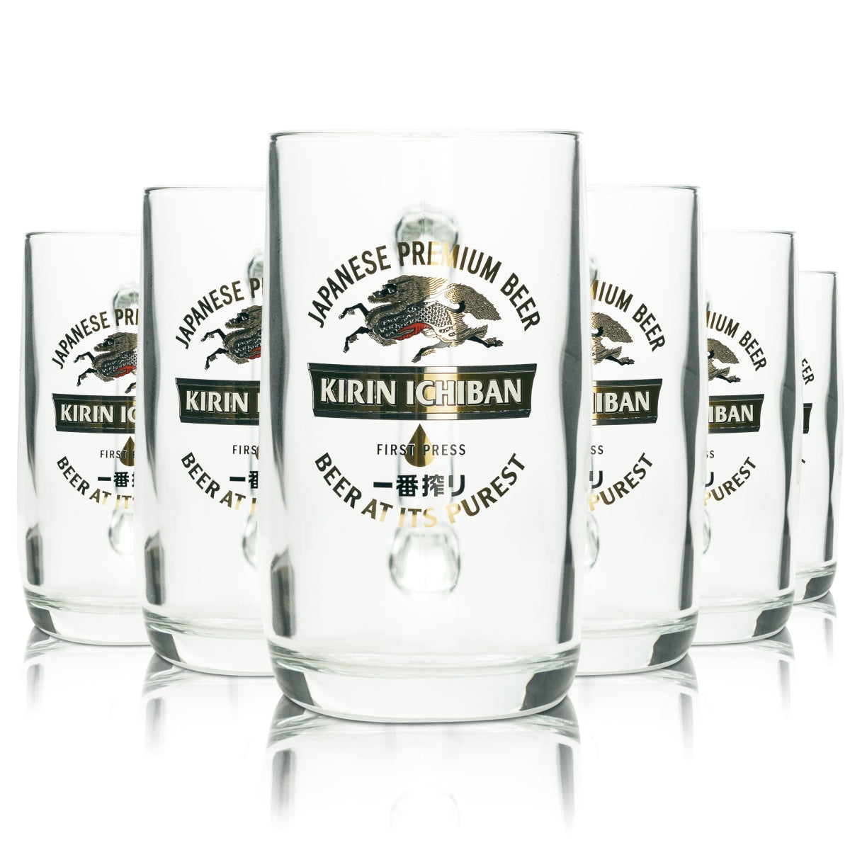 6x Kirin Ichiban szklanka do piwa 0,3l kufel pinta Japońskie szklanki do piwa Premium Seidel Bar – Widok 2