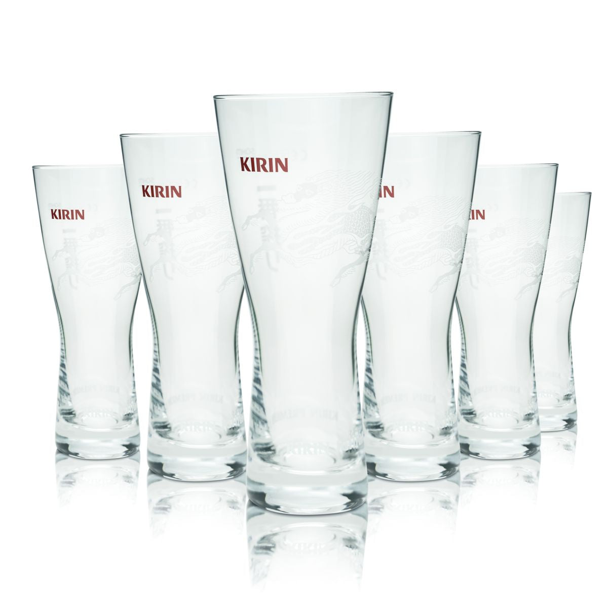 6x szklanka do piwa Kirin Ichiban 0,25l szklanki do piwa z motywem smoka Japoński browar