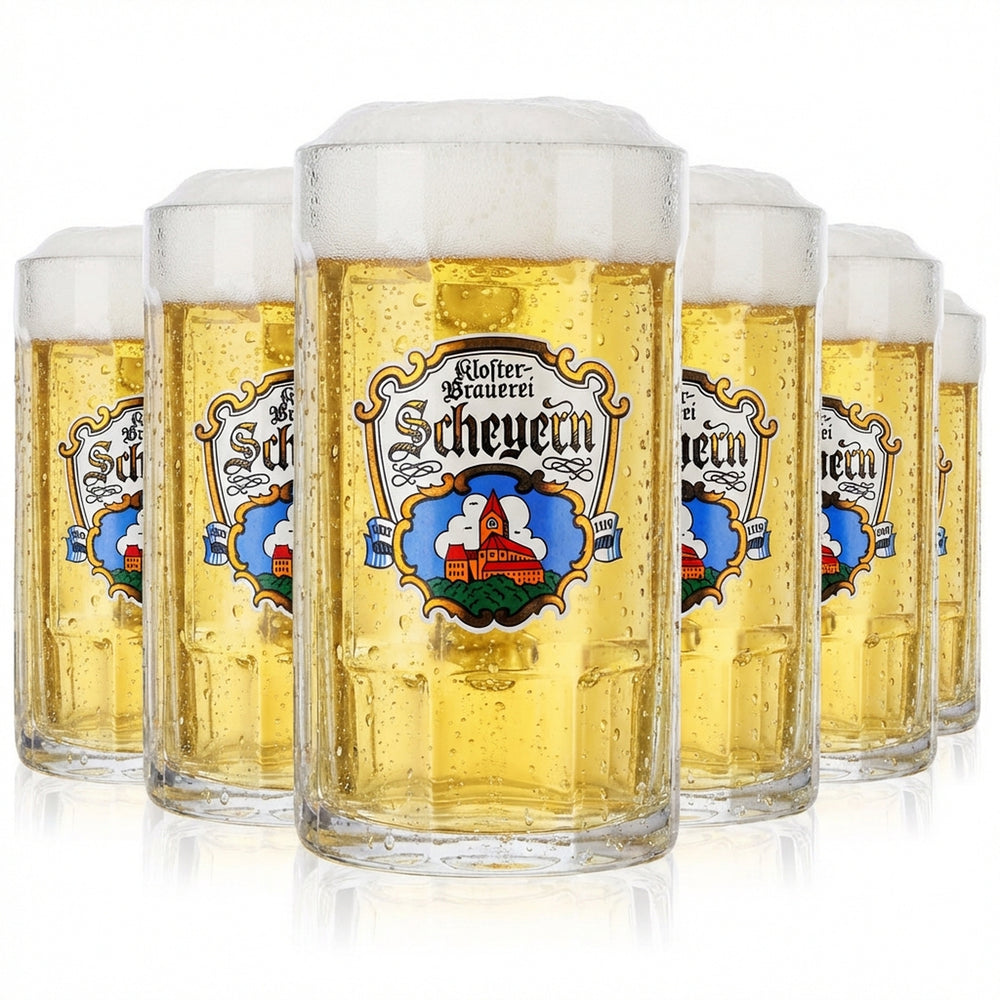 6x Klasztor Scheyern Szklanka do piwa Szklanka do piwa 0,25 l Kufel do piwa Rastal Glückauf
