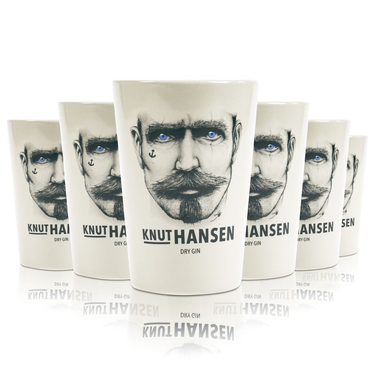 6x Knut Hansen gin ceramiczny kubek szklany 0,37l gliniany kubek gin tonic szklanki koktajlowe