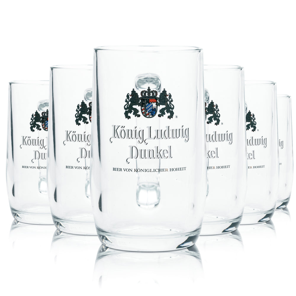 6x Szklanka do Piwa King Ludwig 0,3l Ciemny Kufel Seidel Szklanki Gastro Brewery