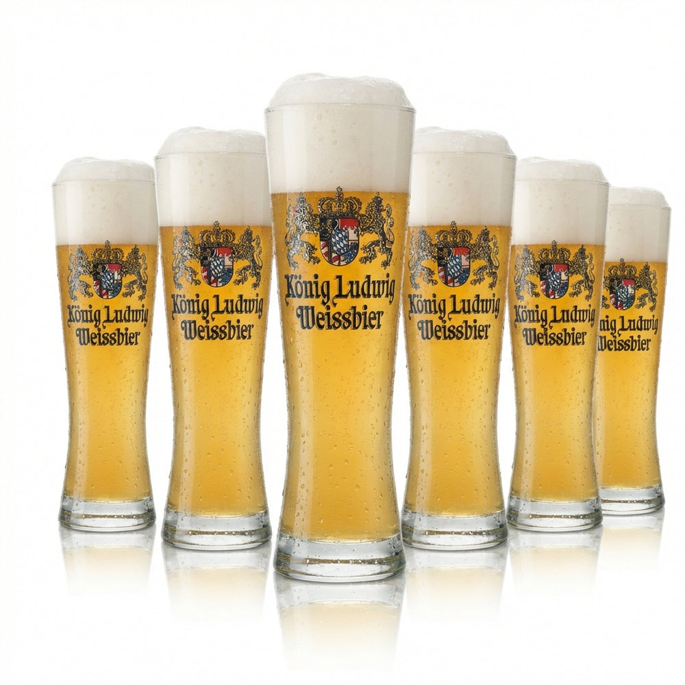 6x Szklanka do piwa King Ludwig 0,3l pszeniczna Rastal