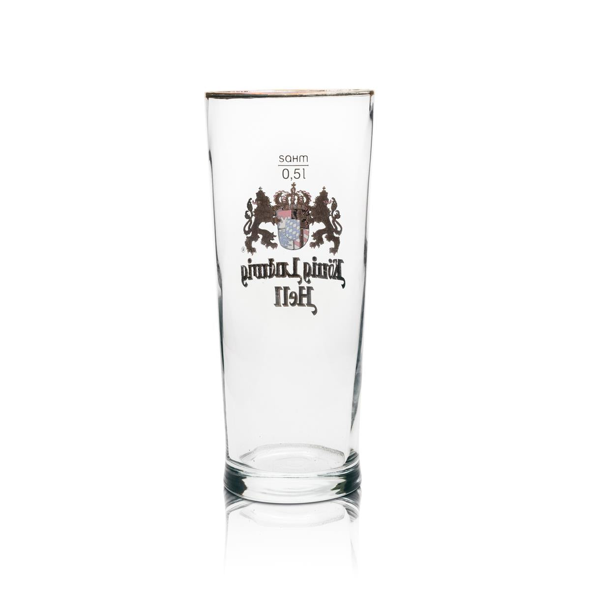 6x Szklanka do piwa King Ludwig 0,5l Willi Germania Sahm Goldrandn – Widok 3