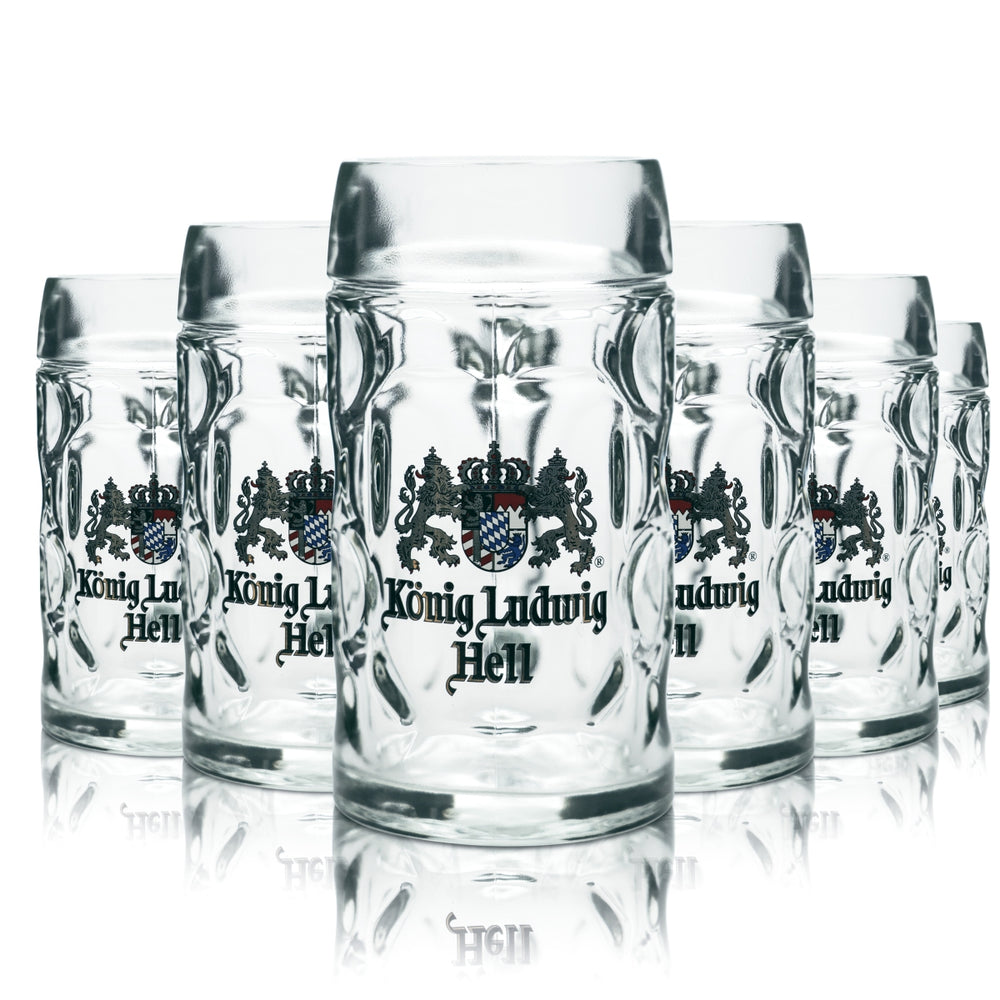 6x Dzbanek szklany do piwa King Ludwig 0.5l Dzbanki Raute Sahm Seidel Szklanki Pils pszenica