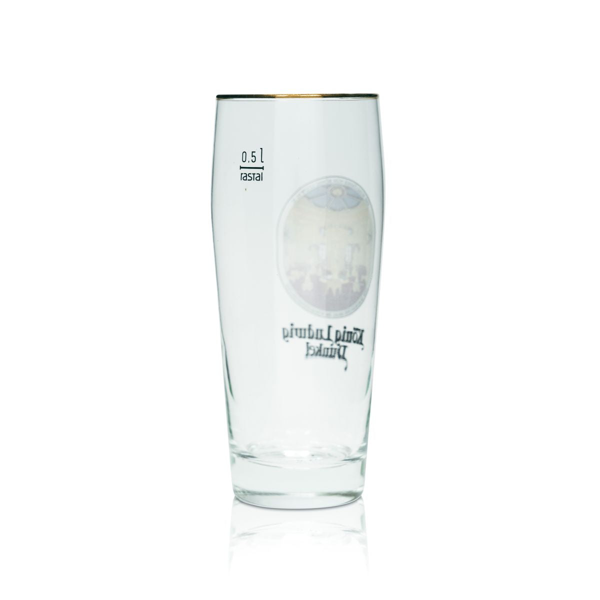 6x szklanka do piwa König Ludwig 0,5 l Willi Becher Szklanki Dark Edition Goldrand Gastro – Widok 3