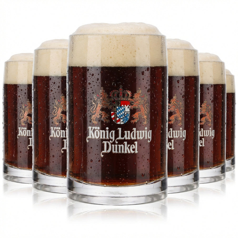 6x kufel do piwa König Ludwig Seidel 0,3 l, biały napis Rastal Glückauf
