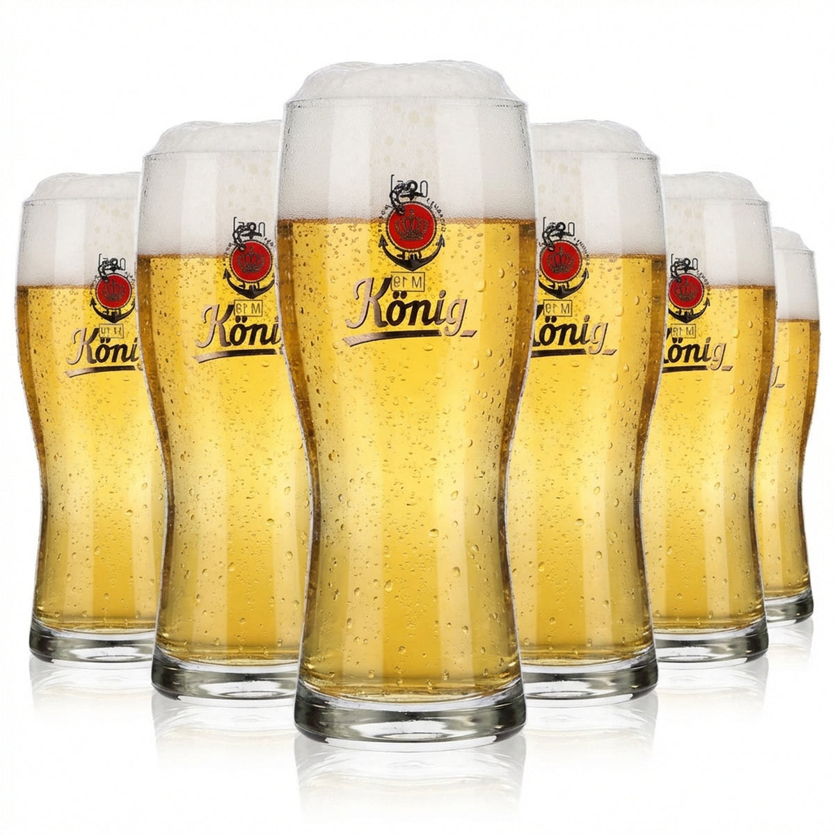 6x König Pilsener Beer Willibecher 0,25 l Szklanki do piwa Kubki Szklanki